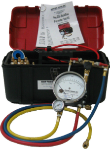 The image of one of the backflow preventer test kits